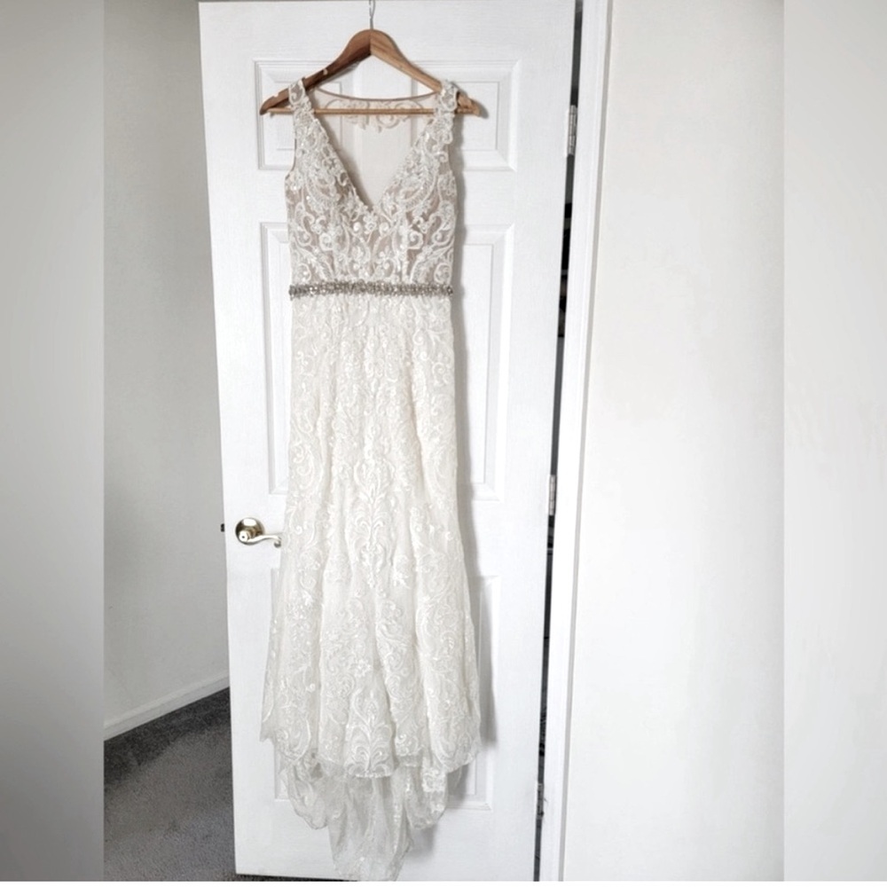 Elegant White Lace Gown